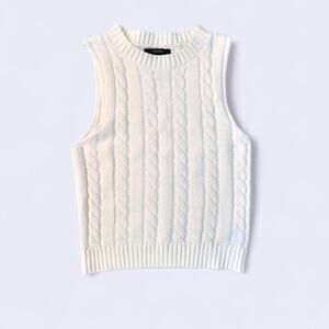 Forever 21 white cable knit
